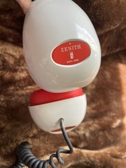 Vtg Zenith Headphones space age MCM White Red cord Japan