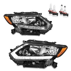 Halogen Headlights OE Replacement Amber Reflector | With High & Low Beam Bulbs
