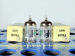 Closely Matched Pair GE 5751 ECC83 Same Date Tested Like NOS Balanced Tube