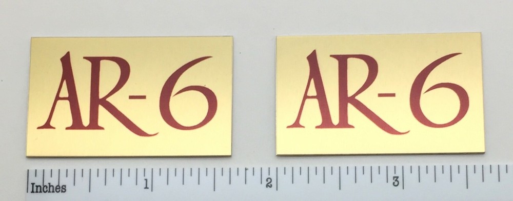 AR-6 Acoustic Research Speaker Badge Logo Emblem PAIR