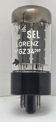 (1) Mullard GZ34 Blackburn Vacuum Tube NIB 4-Notch Amplitrex 100% B6D3 #101KF