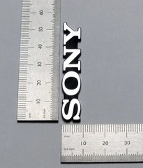SONY PVM 2030 Television Badge Logo Label Custom Incised Acrylic With Adhesive