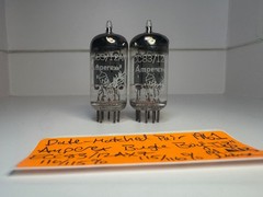 Date-Matched Pair Amperex Bugle Boy ECC83 12AX7, Big Halo Getter, Test@NOS+