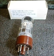 ARS 5AR4/GZ34 Grey plate rectifier tube 100 each side NIB NOS!