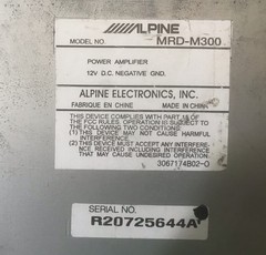 Alpine Amplifier