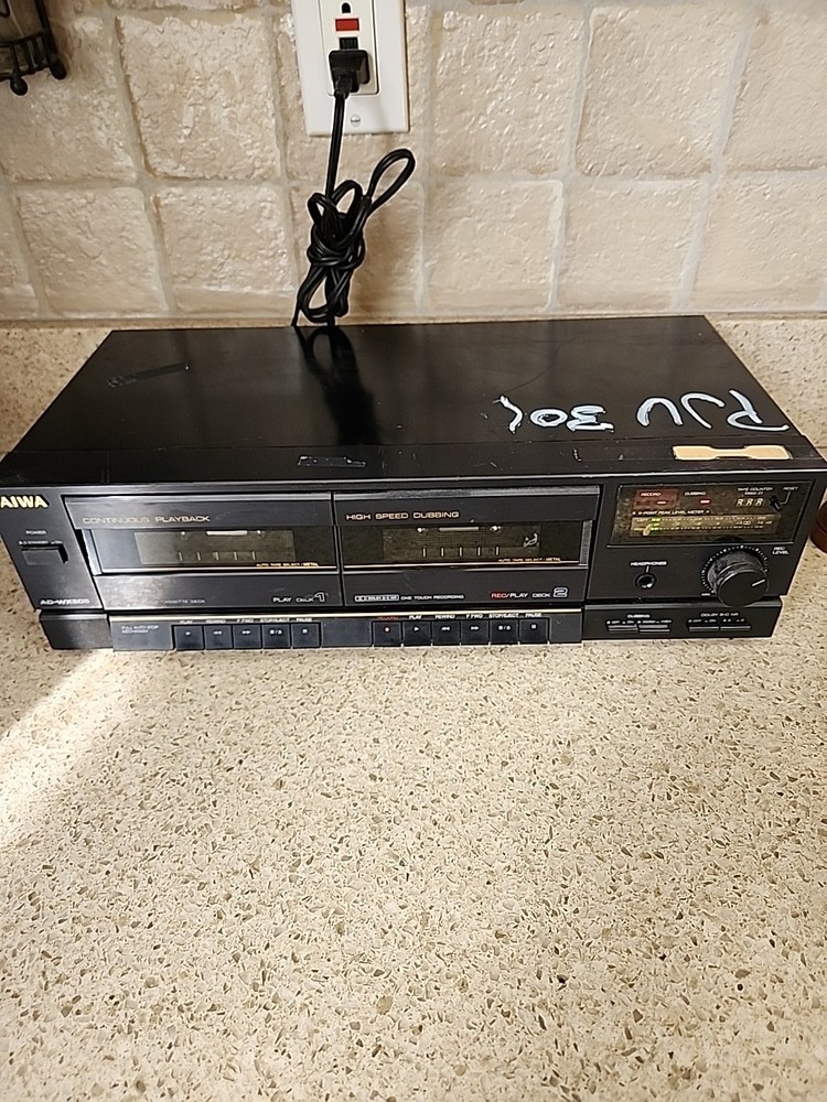 AIWA AD-WX505 Double Cassette Deck High Speed Dubbing Power Tested