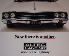 Altec Lansing “Voice of the Highway” Car Speaker 1978 Poster 19″ x 13″ Horns