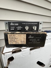DBX Model 22 Type II 2 Auto Decoder w/ BoX UNTESTED Vintage