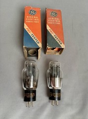Pair NIB GE 2A3 Tubes Triodes WWII era Spring filaments – Read Description