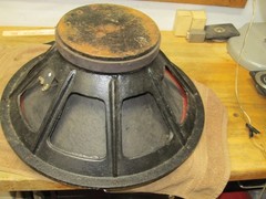 Vintage Unknown 18″ Woofer, Cast Basket, Works, Needs Service