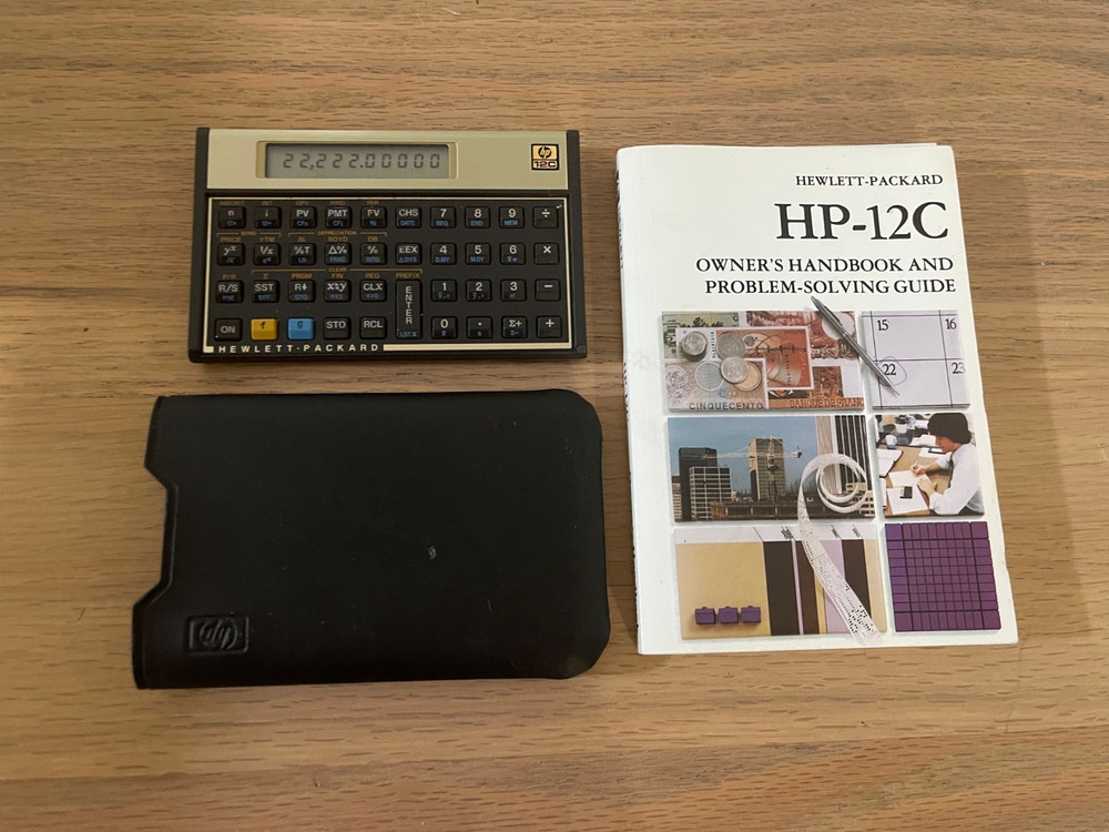 Vintage HP 12C Financial Calculator Tested Working w/ Case & Manual Singapore