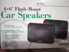 Radio Shack 4×6 ” Car Speakers One Pair 60 Watt 12-1740 NEW