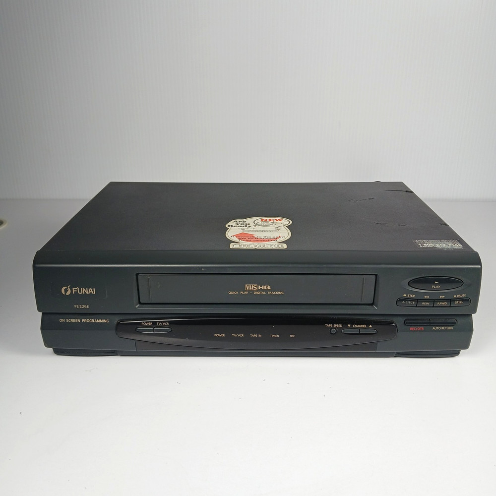 Funai FE226E VCR VHS 4 Head Video Cassette Tape Player Recorder – Plays Works