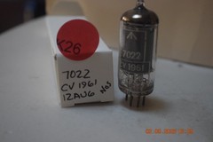 Vacuum Tube UNKNOWN 7022 – CV1961 -12AU6 – TESTED – FREE USA SHIPPING