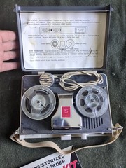 Vtg Radio Sonata Portable Transistor Tape Recorder w/Microphone & Manual