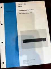 A/D/S ADS BRAUN PA4 (in German?) Repair Service Manual w/schematics **ORIGINAL**