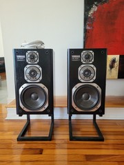 YAMAHA NS-100 Vintage Speakers w/ Stands – Original Owner – Mint Condition
