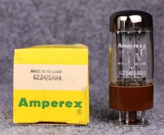 (1) NOS/NIB Amperex Bugle Boy 5AR4 GZ34 Brown Base Rectifier Tube ~ TESTS STRONG