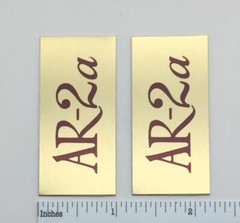 AR-2a Speaker Grill Badges Pair Custom Made Aluminum Free Shipping