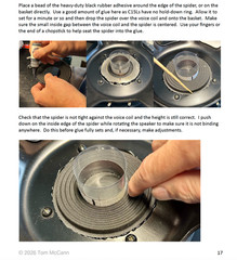 Jensen C15L C8287-2/3/5/9/10 16 Ohm complete recone kit WITH ADHESIVE PACK