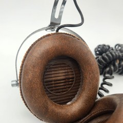 Vintage Mura SP-205 Dynamic Stereo Headphones Brown Japan 8 Ohm Untested Retro