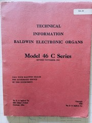 Original Baldwin Organ Tech Manual/ Model 46-C Series + Guide To Installation