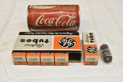 5 NIB GE 5686 Vintage TV Amplifier Radio Vacuum Tubes in Sleeve
