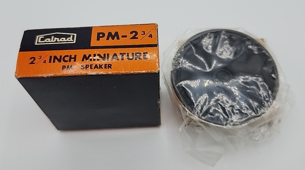 Calrad PM-2 3/4 Inch Miniature PM Speaker NOS