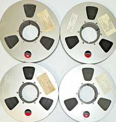 Ampex 766 10.5″ Aluminum Tape Reels Lot of 4 Military Flight Test China Lake
