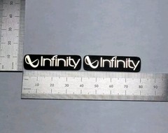Infinity Reference Speaker Badge Emblem Logo Custom Made Pair – Brushed Gold