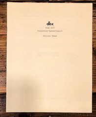 DBX Model 14/10 Equalizer / Analyzer Owners / User Manual *Original*