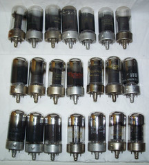 Lot of (21) 7C5 tubes,radio,amp,loctal,loktal,locktal,Philco,Sylvania,RCA,++
