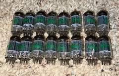 Pair (2) vintage 1960s Sylvania Baldwin 12AU7A vacuum tubes – TV-7 test as NOS