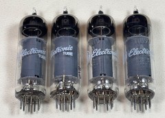Matched Quad General Electric GE 7189A E84L 7189 EL84 Power Tubes