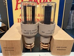 Matched Pair JAN CAHG Chatham 5R4WGA Rectifier Tubes 539C Test NOS NIB I